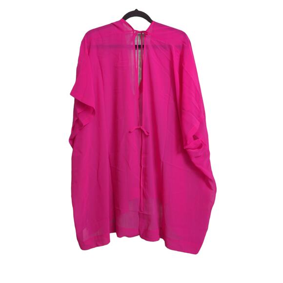 L'Agent by Agent Provocateur Rosana Cover Up Sheer Swim Ties One Size Pink New - Picture 2 of 12